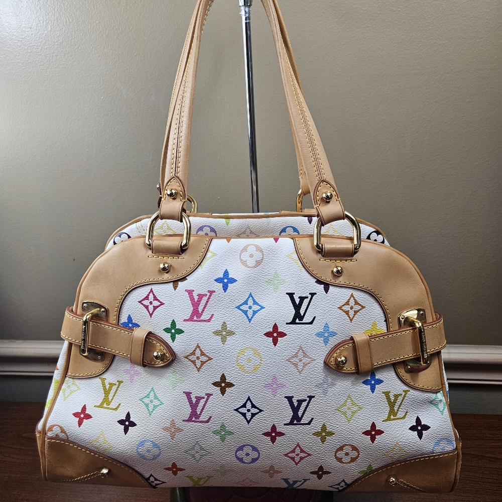 Authentic Louis Vuitton Multicolor Claudia White Noir shoulder bag